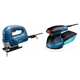 Bosch GST 8000 E szúrófűrész + GEX 125-1 AE excentercsiszoló + szúrófűrészlap készlet