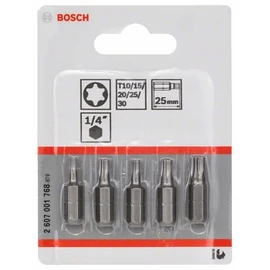 Bosch extra kemény bit készlet, Torx, 25 mm 5 részes