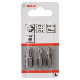 Bosch extra kemény bit készlet PZ, 25 mm 3 részes