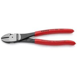 Knipex Erőkímélő oldalcsípő fogó feketére foszfátozott 200 mm (bliszter)