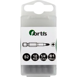 Fortis Bit szívós-kemény 1/4&quot; DIN3126 E6.3 PZ1x50mm (10 darabos csomag)