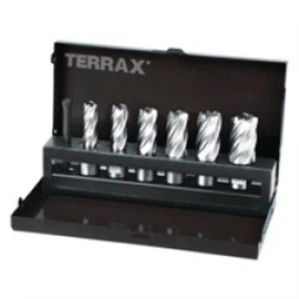 Terrax koronafúró készlet 7 részes 12-22 mm HSS Weldon