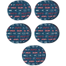 Bosch EXPERT O780 Foil csiszolótárcsa készlet, 150 mm, G60 (5 db) G80 (15 db) G120 (15 db) G180 (15 db) G240 (5 db), 55 részes