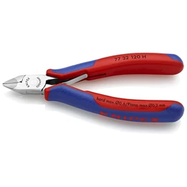Knipex elektronikai oldalcsípő fogó keményfém vágóéllel többkomponensű nyél 120 mm