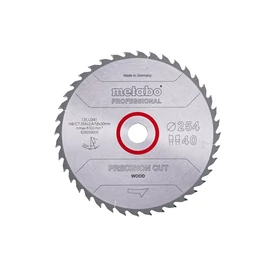 Metabo körfűrészlap precision cut professional 254x30 Z40 WZ 20°