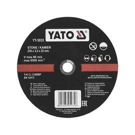 YATO Vágókorong kőre 230x3.2x22 (YT-5935)