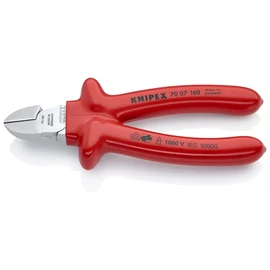 Knipex oldalcsípő fogó krómozott VDE 160 mm