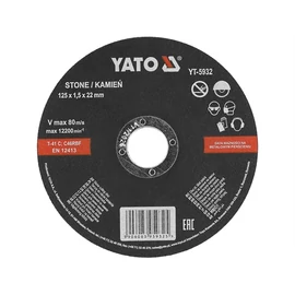 YATO Vágókorong kőre 125x1.5x22 (YT-5932)
