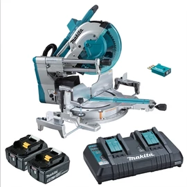 Makita DLS211PT2U 2x18V LXT Li BL AWS 305mm gérvágó dual DXT 2x5.0Ah + dupla töltő