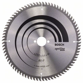 Bosch körfűrészlap 250x30/80 Optiline Wood