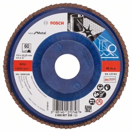 Bosch lamellás tárcsa 115x22.23 mm P60 fémhez Zirkon X571 egyenes műanyag