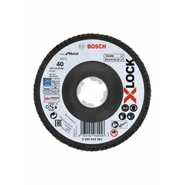 Bosch lamellás tárcsa 125x22.23 mm P40 fémhez Zirkon X571 kúpos X-Lock
