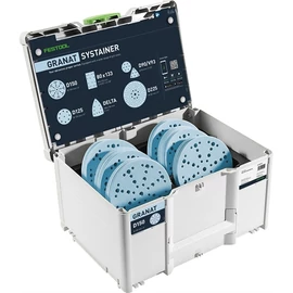 Festool csiszolópapír készlet Systainer-ben SYS-STF D150 GR-Set Granat P60-220 120 részes