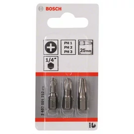 Bosch extra kemény bit készlet PH, 25 mm 3 részes