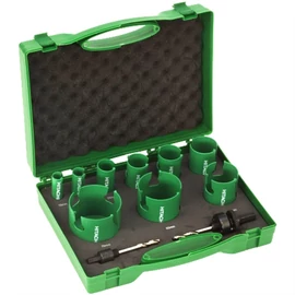 Hikoki keményfémlapkás körkivágó készlet 19-76mm 9 részes, villanyszerelő