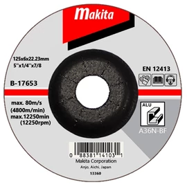 Makita csiszolókorong 125x6mm alu