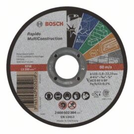 Bosch vágókorong 115x1.0mm multi egyenes