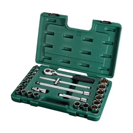 SATA dugókulcs készlet 1/2&quot; 9-32mm 24 részes hatszög