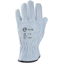 Bőrkesztyű szürke marhahasíték tenyér és kézhát 10