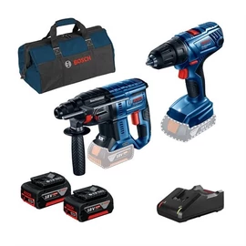 Bosch GBH 180-LI akkus fúrókalapács + GSR 180-LI fúrócsavarozó 2x4Ah+töltő+táska