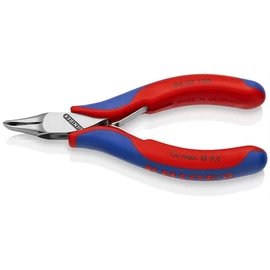 Knipex elektronikai homlokcsípő fogó többkomponensű nyél 120 mm