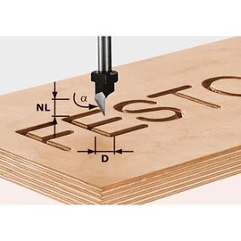 Festool HW írómaró, szár 8 mm HW S8 D11/60°