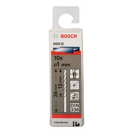 Bosch HSS-G csigafúró 1.0mm 10 db