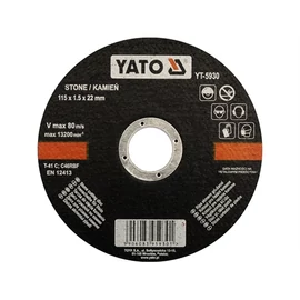 YATO Vágókorong kőre 115x1.5x22 (YT-5930)