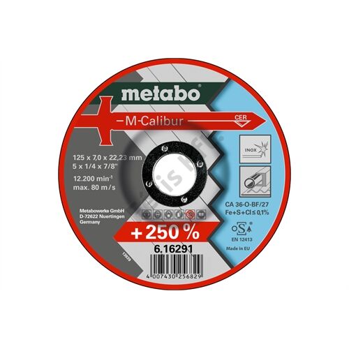 Metabo csiszolókorong M-Calibur 115 x 7.0 x 22.23 Inox, SF 27