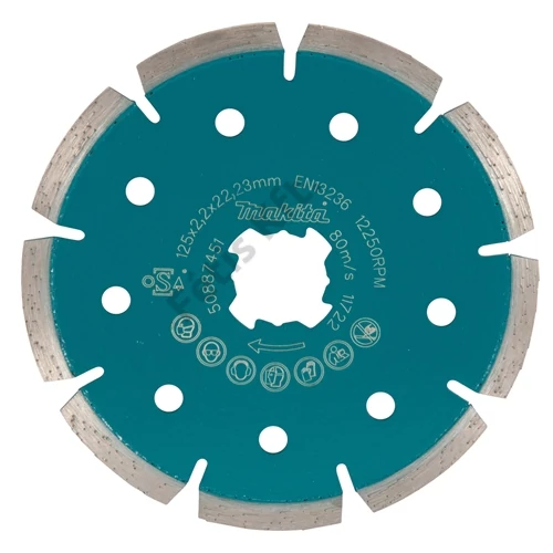 Makita 125mm gyémánttárcsa szegmenses X-LOCK