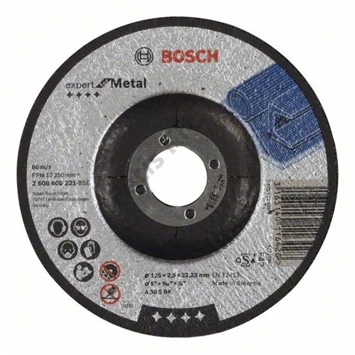 Bosch vágókorong 125x2.5mm fém hajlított
