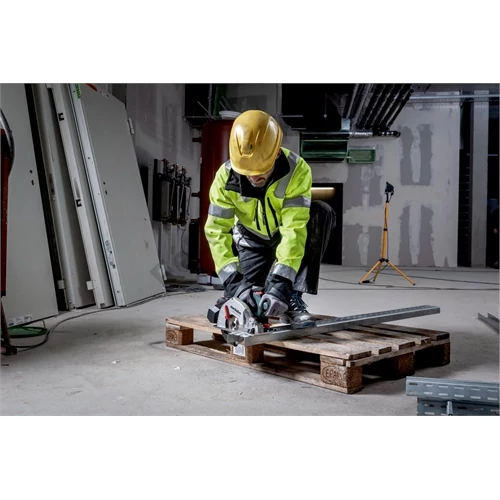 Metabo Set MKS 18 LTX 58 akkus fém kézi körfűrész alapgép (akku és töltő nélkül) metaBOX + FS 160 vezetősín
