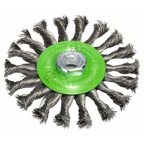 Bosch drótkorong fonott dróttal M14 115 mm, 0.5 mm inox