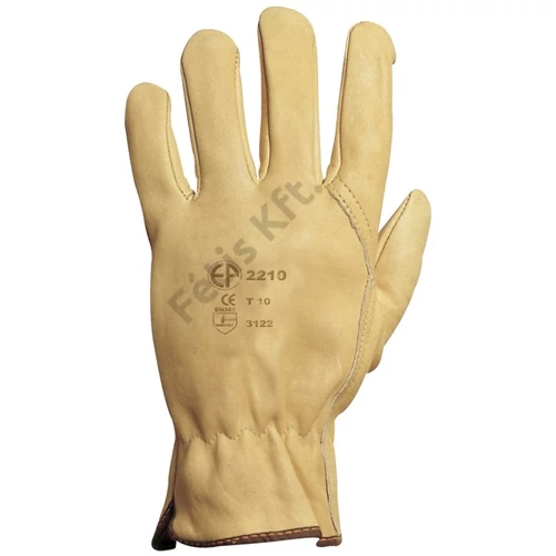 Bőrkesztyű sárga színmarha tenyér és kézhát 10