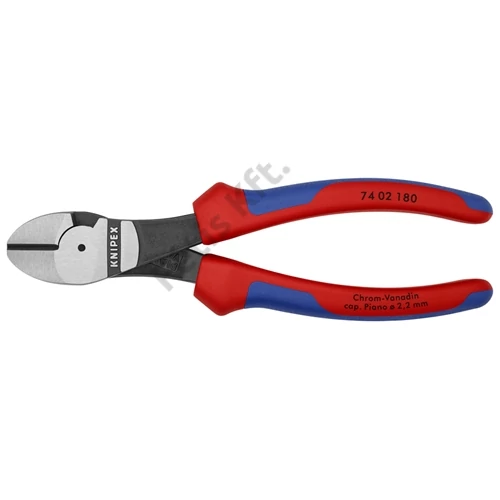Knipex Erőkímélő oldalcsípő fogó feketére foszfátozott 180 mm