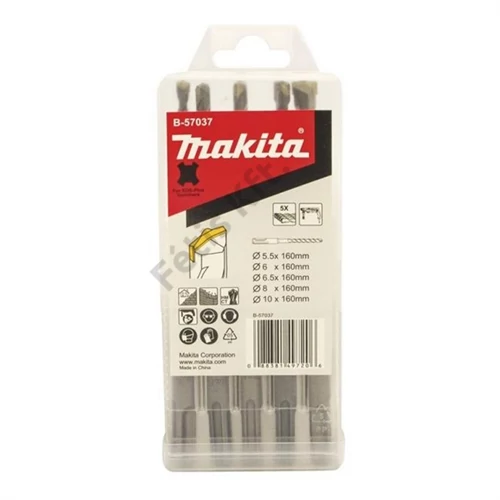 Makita SDS-Plus fúrókészlet 5.5,6,6.5,8,10x160mm 5 részes