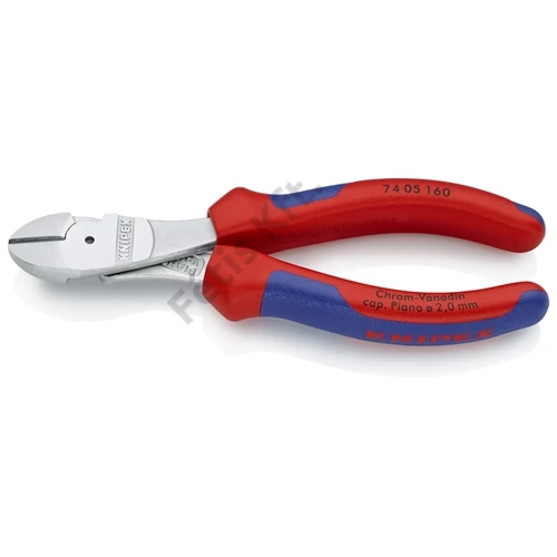 Knipex erőkímélő oldalcsípő fogó krómozott, többkomponensű nyél 160mm