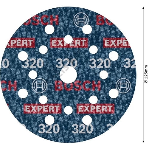 Bosch EXPERT O780 Foil csiszolótárcsa, 125 mm, G320