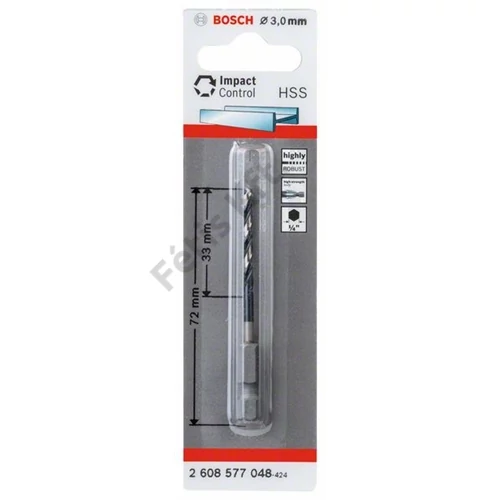 Bosch HSS Impact Control fémfúró bit 1/4 3.0mm