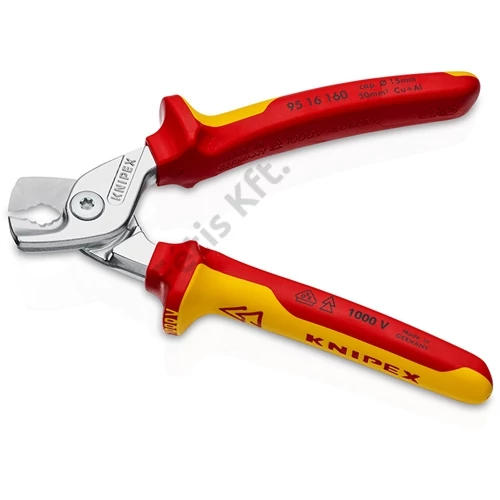 Knipex VDE kábelolló többkomponensű markolattal 160 mm 15/50 mm2