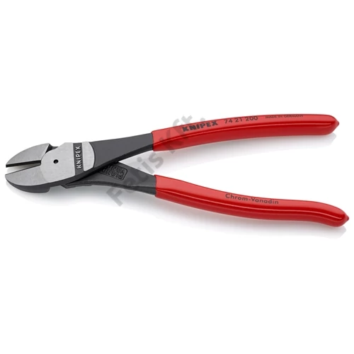 Knipex Erőkímélő oldalcsípő fogó feketére foszfátozott, mártott nyél 200 mm
