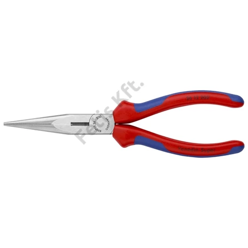 Knipex Félkerek csőrű fogó vágóéllel (gólyacsőr fogó) feketére foszfátozott 200 mm