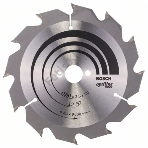 Bosch körfűrészlap 160x20/12 Optiline Wood