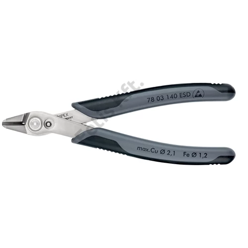 Knipex elektronikai oldalcsípő fogó Super Knips XL ESD többkomponensű nyél 140 mm