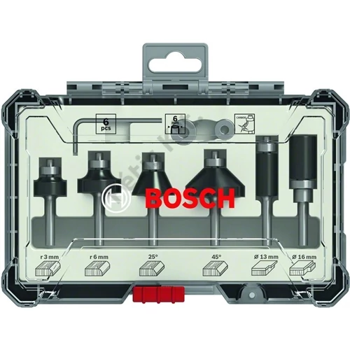 Bosch él- és profilmaró készlet 6 részes szár: 6 mm