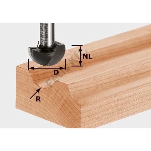 Festool Félgömbölyű horonymaró HW S8 R635