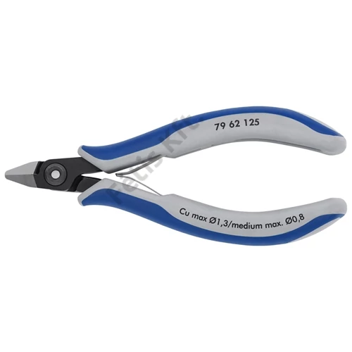 Knipex precíziós elektronikai oldalcsípő fogó többkomponensű nyél barnított 125 mm