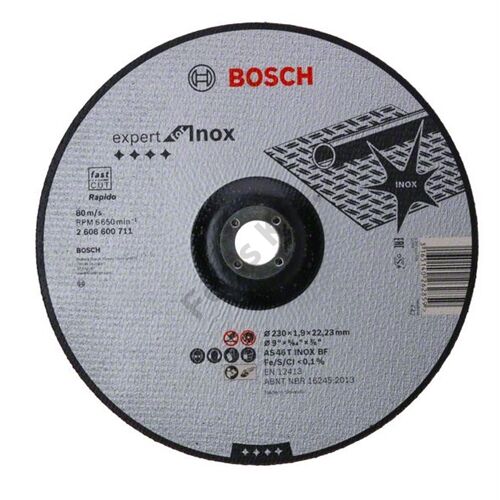 Bosch vágókorong 230x1.9mm inox hajlított
