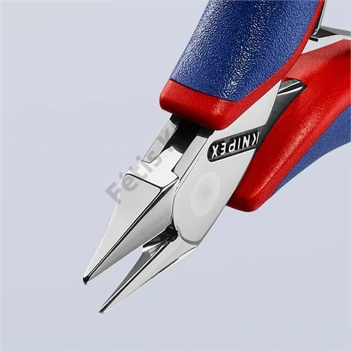 Knipex elektronikai oldalcsípő fogó lapos fejű, többkomponensű nyél 115mm