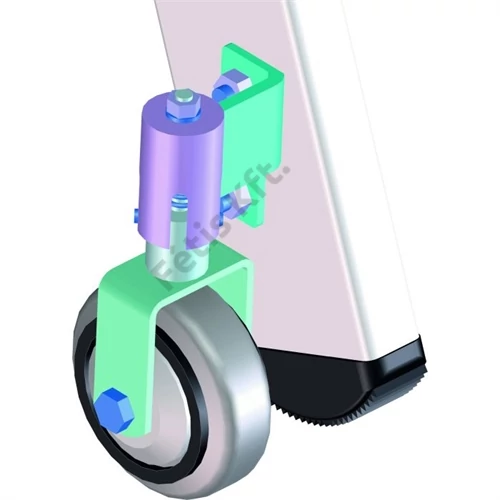 Zarges Fix rugós kerék készlet 80mm (4db) belsőoldalra